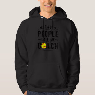 Folk kallar mig Softball Coach Softball Tränar Hoodie
