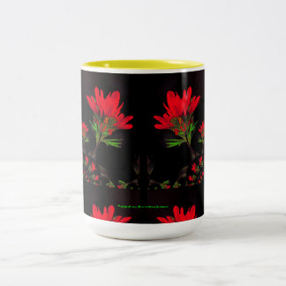 Folk Konst-Smaksatt indisk Paintbrushdesign Två-Tonad Mugg