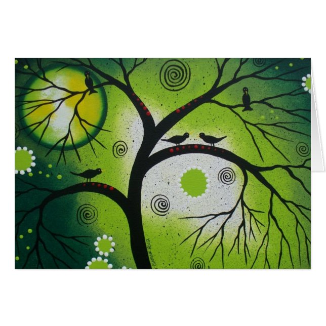 Folk konst VID LORI EVERETT Hälsningskort (Framsidan Horizontal)