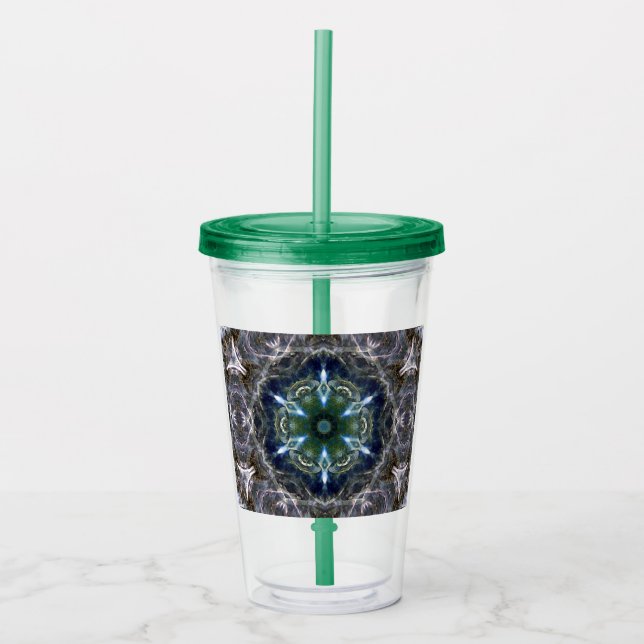 Folk Mandala Acrylic Tumbler Take Away Mugg (Framsida)