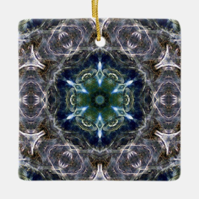 Folk Mandala Ceramic Ornament (Framsida)