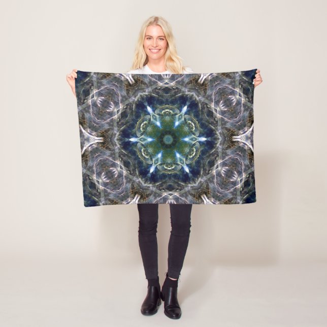 Folk Mandala Fleece Blanket (På plats)