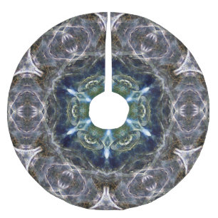 Folk Mandala Julgransmatta Borstad Polyester