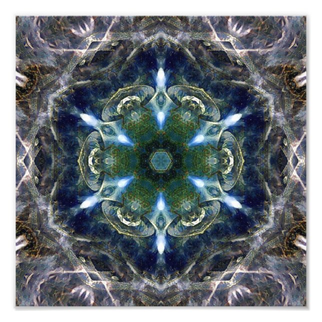 Folk Mandala Photo Print Fototryck (Framsidan)