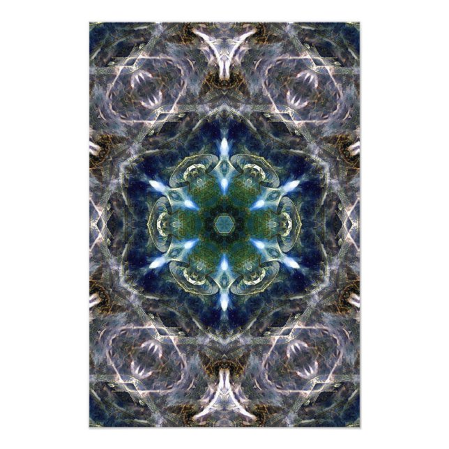 Folk Mandala Photo Print Fototryck (Framsidan)
