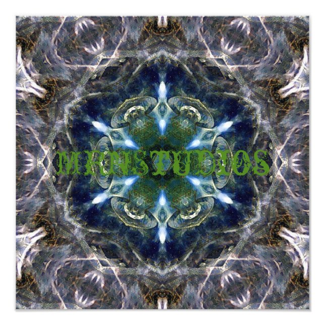 Folk Mandala Photo Print Fototryck (Framsidan)