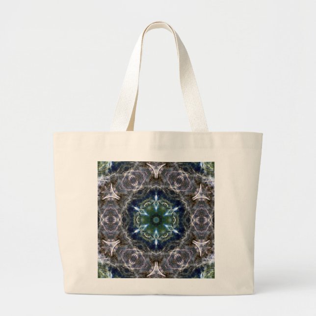 Folk Mandala Tote Bag Jumbo Tygkasse (Framsidan)