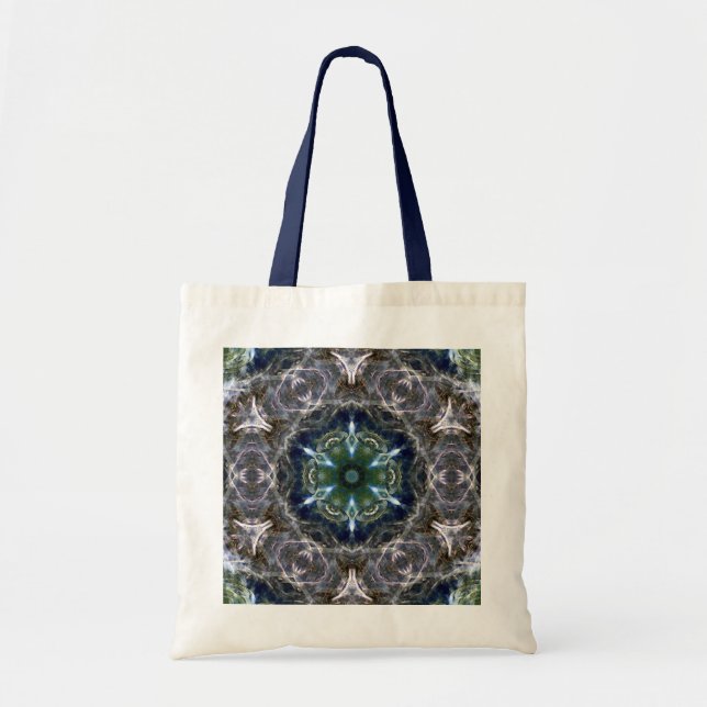 Folk Mandala Tote Bag Tygkasse (Framsidan)