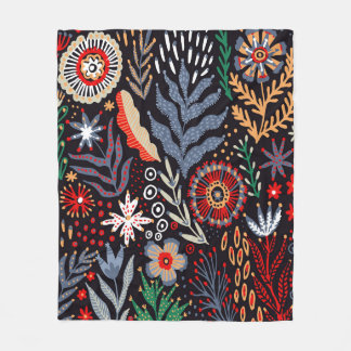 Folk mönster, sömlös textildesign med ljus  fleecefilt