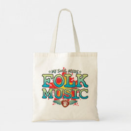 Folk Music Soul Tote Bag Tygkasse