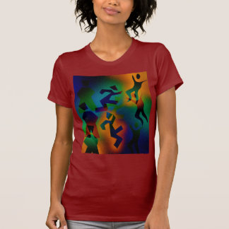 Folk party - mörk bedöva - röd skjorta tee shirt