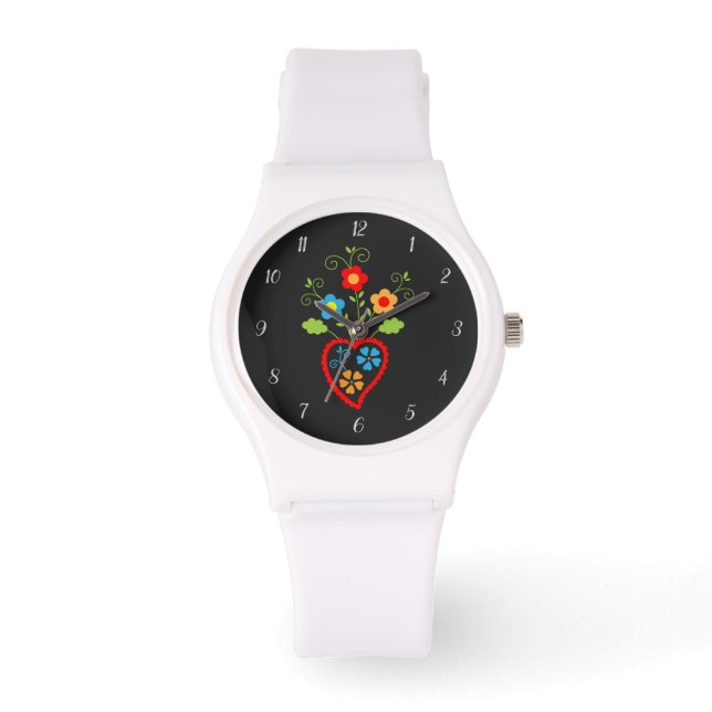 Folk portugisiskt blommande hjärta klocka (Framsida)