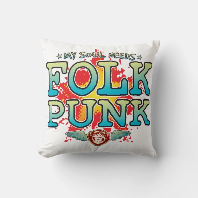 Folk Punk Soul Cushion Kudde (Framsida)