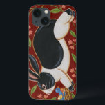 Folk Rabbit<br><div class="desc">Skaffa dagens moderna biet av teckningar med brun och röd bakgrund. Denna biet av konst innehåller en svart och vit kanin som verkar springa. Detaljerna i den här bilden är mycket vassa och levande. Det är en contemporary konst biet som kommer att bli perfekt för alla typer av folktema som...</div>