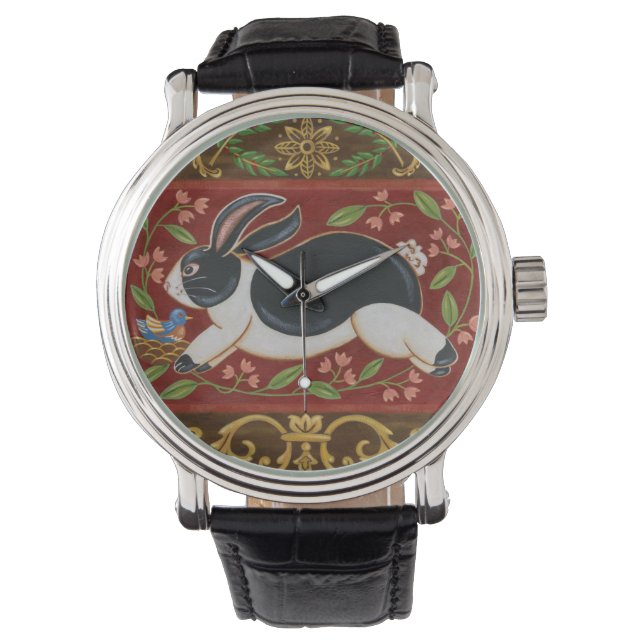 Folk Rabbit Armbandsur (Framsida)