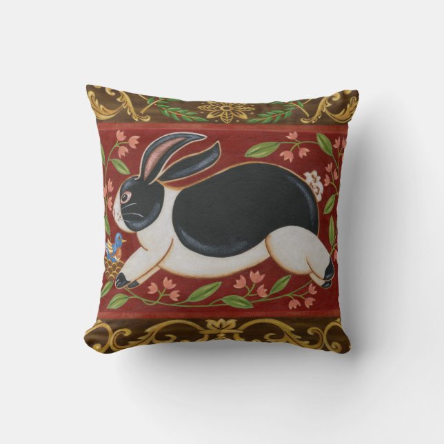 Folk Rabbit Kudde (Framsida)