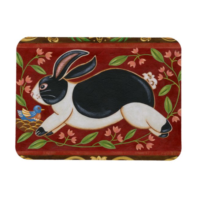 Folk Rabbit Magnet (Horisontell)