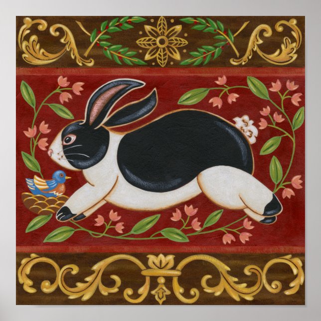 Folk Rabbit Poster (Framsidan)