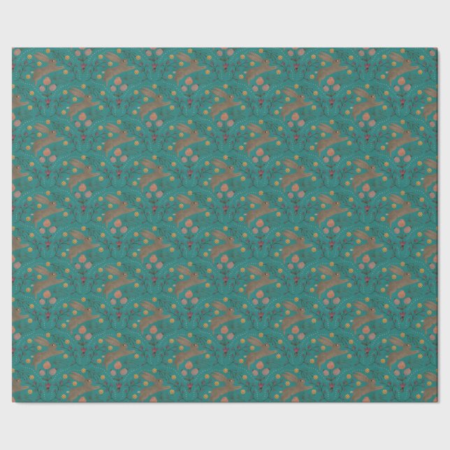 Folk Rabbits Presentpapper (Seam)