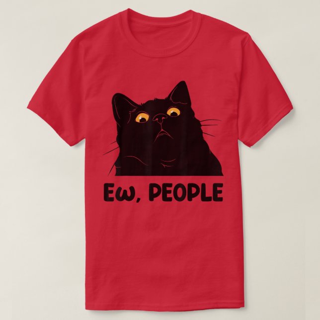 Folk roliga Black Cat-älskare för kvinnor manar ro T Shirt (Design framsida)