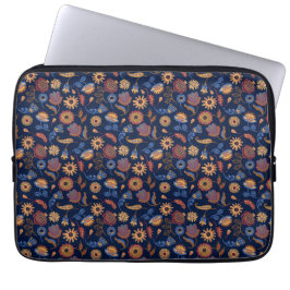 Folk Rustic Blommigt Laptop Fodral