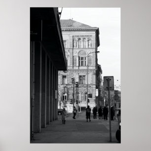 Folk som går i staden poster