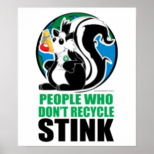 Folk som inte återanvänder stank poster