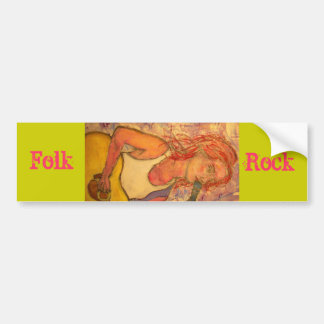 folk sten flicka bildekal