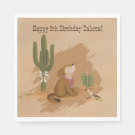 Folk Vilda western Desert Animals Whimsical Cowgir Pappersservett