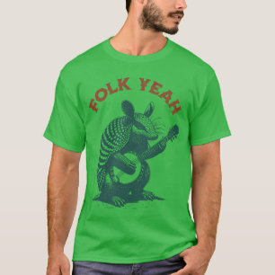 Folk Yeah Banjo Bluegrass Rolig Pansarfolk Folkmus T Shirt