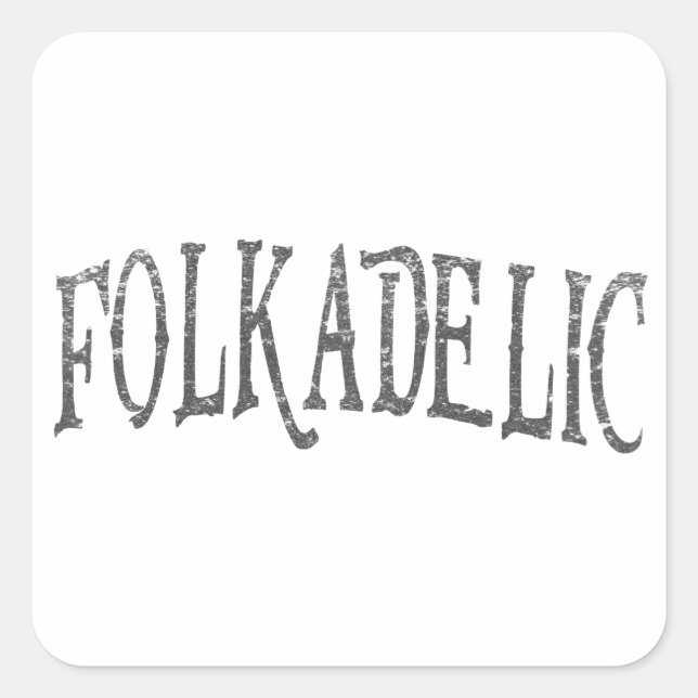 Folkadelic Fyrkantigt Klistermärke (Framsida)