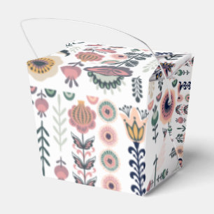 folkart Botaniskt sjölöst Mönster Presentaskar