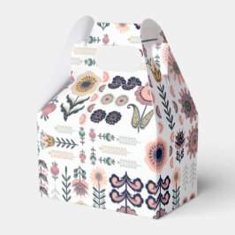 folkart Botaniskt sjölöst Mönster Presentaskar