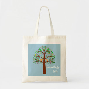 FolkArt Family Träd Genealogy Tote Tygkasse