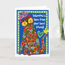 FolkArt från Katt Folded Valentine Card Helgkort