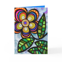 FolkArt-hälsningskort, vita kuvert medföljer