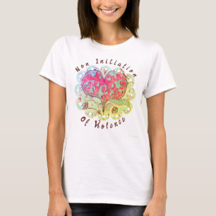 Folkart Heart: inget våldsinitiativ T Shirt