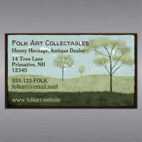 FolkArt Landcape Primitive Americana Träd