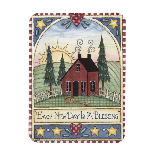 Folkart Varje ny dag är en välsignelse Magnet (Vertikal)