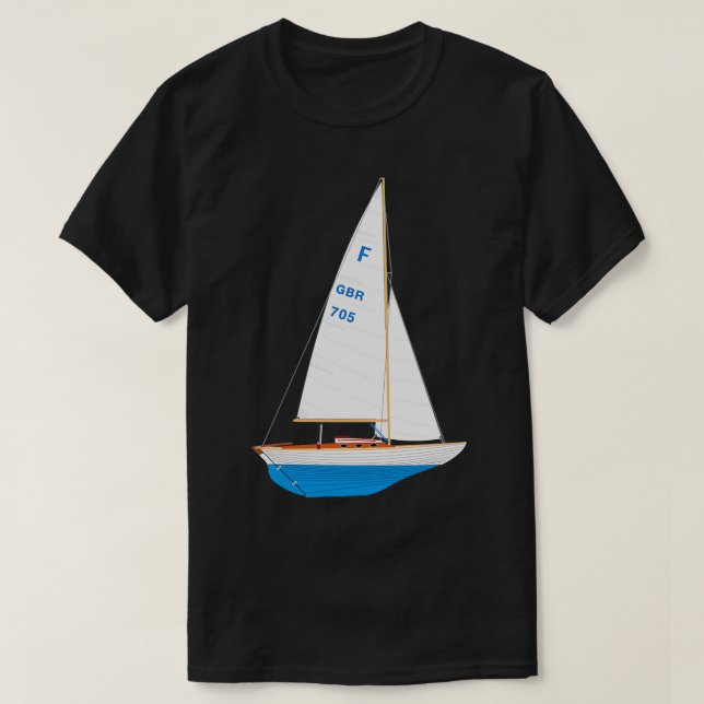 Folkboat 705 Yacht T Shirt (Design framsida)