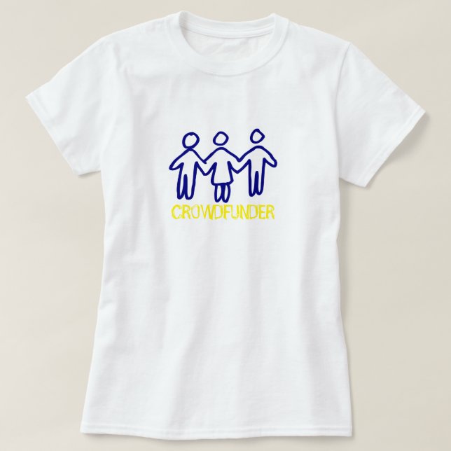 Folkdesign, folkgrupp, folkfinansiering t shirt (Design framsida)