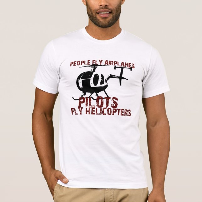Folket flyger flygplan, lotsar klipska helikoptrar t-shirt (Framsida)
