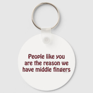 Folket gillar dig fingrar Keychain Nyckelring