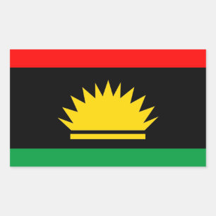 Folket i den religiösa minoriteten i Biafra Rektangulärt Klistermärke