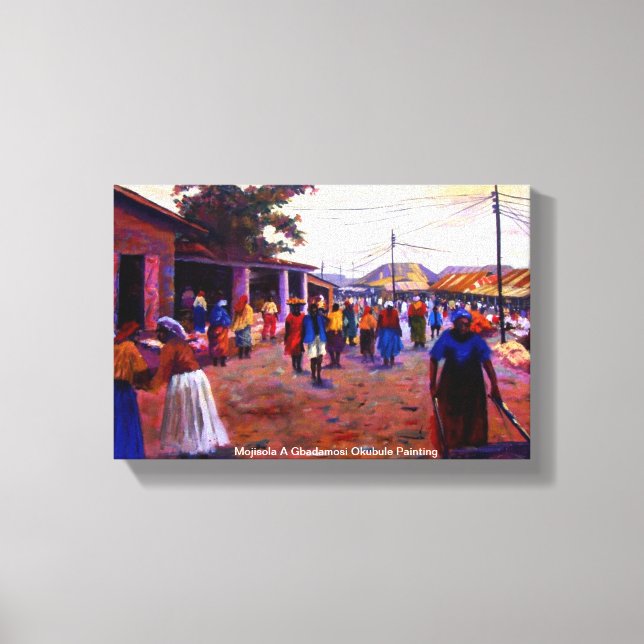 Folket i Nigeria Mojisola Gbadamosi Okubule Canvastryck (Framsida)