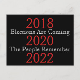 Folket kommer ihåg valet vykort