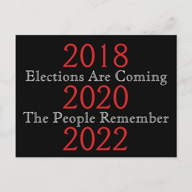 Folket kommer ihåg valet vykort (Framsida)