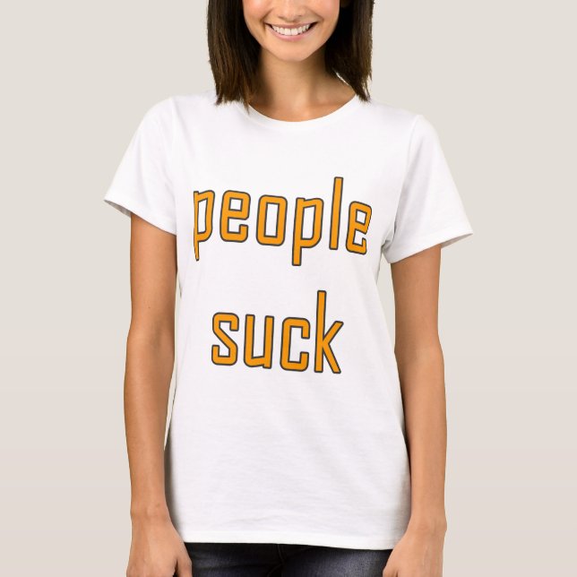 Folket suger tee shirt (Framsida)
