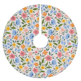 Folkets Blommigt: Färgfläckig liten Mönster Julgransmatta Borstad Polyester