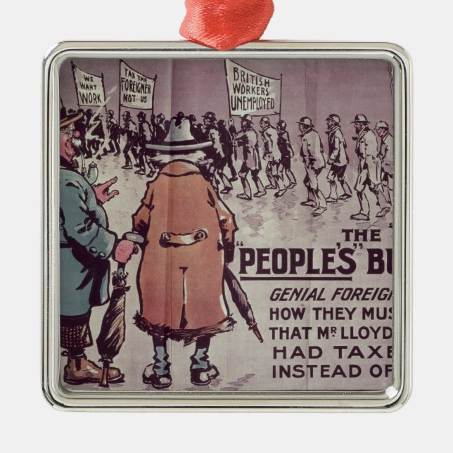 Folkets Budget', 1909 Julgransprydnad Metall (Framsidan)